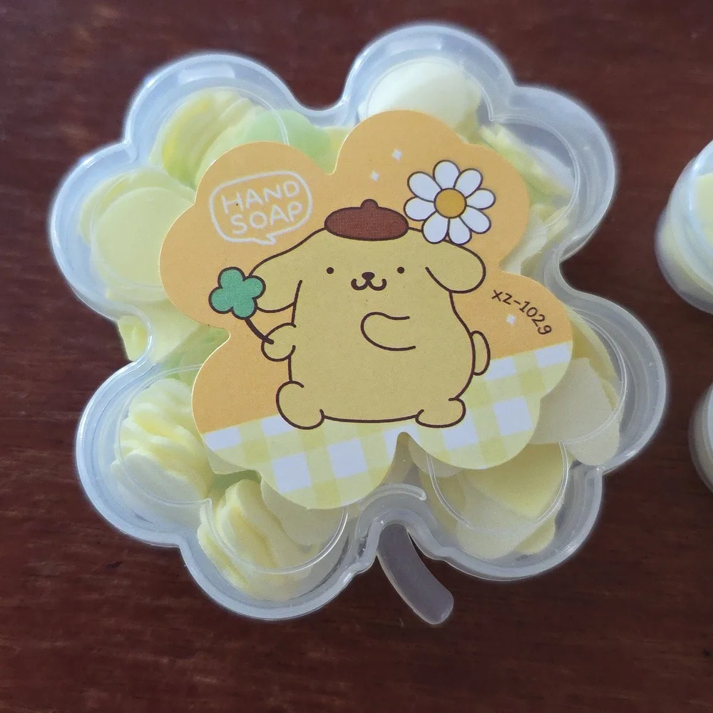 Pompompurin Disposable Travel Soluble Hand Soap Yellow Slices 2 Pack in Case